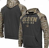 Men's Connecticut Huskies Gray Camo Pullover Hoodie,baseball caps,new era cap wholesale,wholesale hats